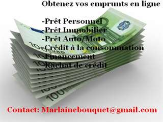 Offre de pr&#234;ts /marlainebouquet@gmail.com